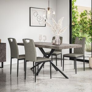 Latitude Run Beaudreult 6 - Person Dining Set Grey/Black/Gray 6