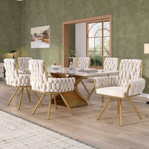 Canora Grey Avakate Velvet Metal Armchair Beige 87cm H X 63cm W X 50cm D