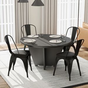 Borough Wharf Metal Dining Chair Set Of 4 Indoor Stackable Kitchen Chairs-Black Black 84cm H X 53cm W X 44cm D
