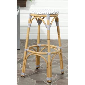 Dakota Fields Outdoor Charley Bar Stool Grey/White 77cm H X 38.1cm W X 38.1cm D