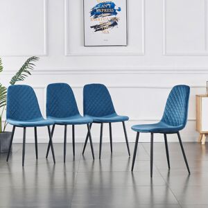 George Oliver Kaylani Modern Upholstered Dining Chair Teal Velvet/Black 84.5cm H X 44cm W X 40cm D