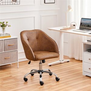 Yaheetech Ergonomic Desk Chair for Home and Office use Retro Brown 86.5cm H X 60cm W X 60cm D
