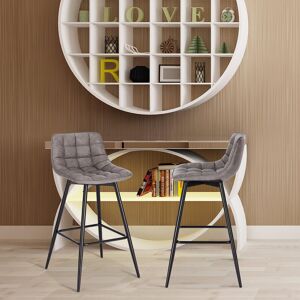 WOLTU Bar Stool Set Dark Grey 88cm H X 43cm W X 35.5cm D