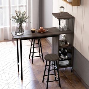 Borough Wharf Bloomsbury 4 - Person Dining Set Brown 2