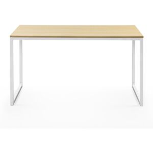 Trent Austin Design Shawna Minimalist Home Office Desk – Modern Writing Desk with Sturdy Steel Frame & Spacious Work Surface Natural/White 73.7cm H x 119.38cm W x 61cm D