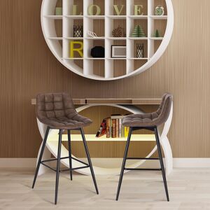 WOLTU Bar Stool Set Brown 88cm H X 43cm W X 35.5cm D