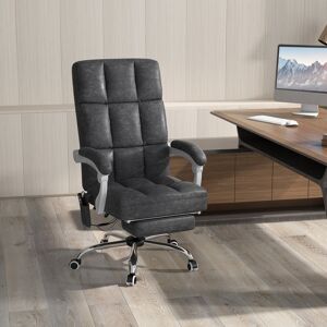 17 Stories Monjo Massage Office Chair Charcoal Grey 118cm H X 64cm W X 74cm D
