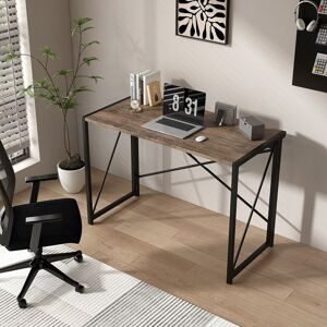 Borough Wharf Matys Rectangle Folding Writing Desk Brown 75 H x 80 W x 50 D cm