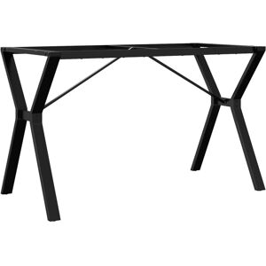 Latitude Run Armony Dining Table Legs Y-Frame Steel Black 73cm H x 120cm W x 60cm D