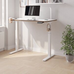 Inbox Zero Arshan 120cm W Height Adjustable Rectangle Standing Desk White 120cm W X 60cm D