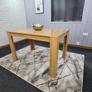 17 Stories Dining Table Dark Grey Wood Kitchen Place for 6 Seats, Dining Table Only Oak