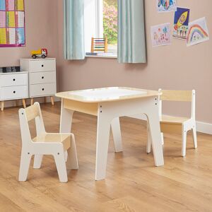 Liberty House Toys Kids 3 Piece Square Play Table and Chair Set