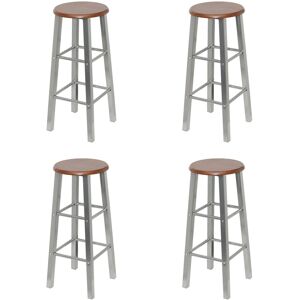 Borough Wharf Farkas 70cm Bar Stool Brown 70cm H X 30cm W X 30cm D