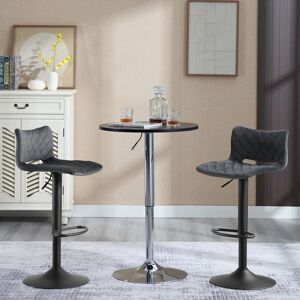 WOLTU Height Adjustable Bar Stool Dark Grey 41cm W X 38.5cm D