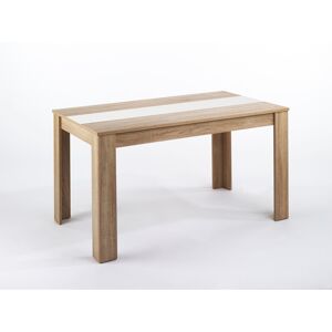 17 Stories Fauzan Dining Table Oak/White H75 x L160 x W90cm