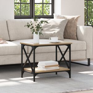 Borough Wharf Side Table 55 X 38 X 45 Cm Engineered Wood Artisan Oak 45cm H X 55cm W X 38cm D
