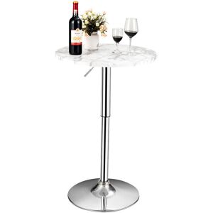 Metro Modern Bar Table 360° Swivel Counter Table Multifunctional Round Pub Table White