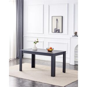 17 Stories Dining Table Dark Grey Wood Kitchen Place for 6 Seats, Dining Table Only Charoal