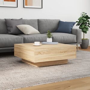 vidaXL Jlea Pedestal Coffee Table Sonoma Oak 31cm H x 80cm L x 80cm W