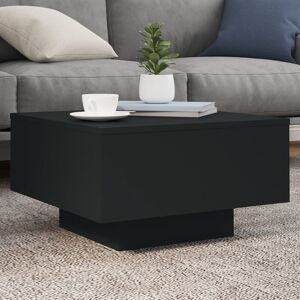 vidaXL Jlea Pedestal Coffee Table Black 31cm H x 55cm L x 55cm W