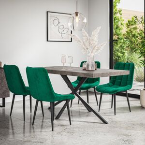 Fairmont Park Akaalbir 6 - Person Dining Set Grey/Black/Green 6