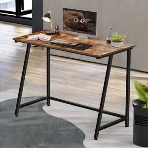 17 Stories Najam 100Cm W Rectangle Writing Desk Industrial Rustic Brown Home Office Furniture Black;Rustic Brown;Black;Rustic Brown;Black;Rustic Brown;Black;Rustic Brown 75cm H X 100cm W X 50cm D