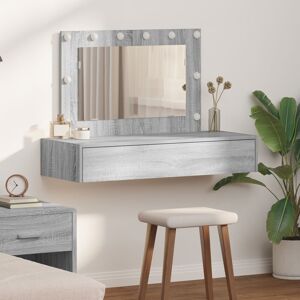 17 Stories MDF 100 X 40 X 70 Cm Storage Dressing Table Rectangular Grey Sonoma 70cm H X 100cm W X 40cm D