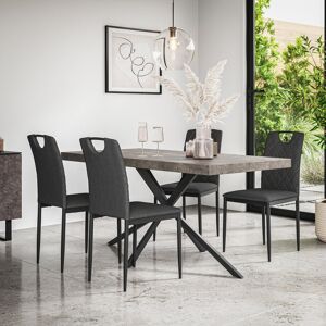 Latitude Run Beaudreult 6 - Person Dining Set Grey/Black/Charcoal 6
