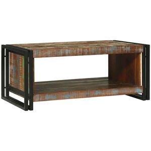 Borough Wharf Coffee Table Multicolour 50 Cm Solid Wood Reclaimed Brown 38