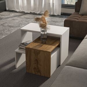 17 Stories Shalesa Modern Nesting Table Oak Wood 46.8cm H X 65cm W X 35cm D 17 Stories Shalesa Modern Nesting Table Oak Wood 46.8cm H X 65cm W X 35cm D