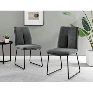 Canora Grey Eubanks Luxury Fabric Upholstered Dining Chair - Minimalist Modern Home Dark Grey 88cm H X 47.5cm W X 58.5cm D Canora Grey Eubanks Luxury Fabric Upholstered Dining Chair - Minimalist Modern Home Dark Grey 88cm H X 47.5cm W X 58.5cm D