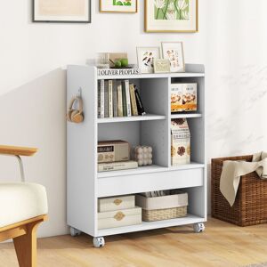 17 Stories Mobile Cabinet Side Table with Storage White 84cm H X 63cm W X 30cm D 17 Stories Mobile Cabinet Side Table with Storage White 84cm H X 63cm W X 30cm D