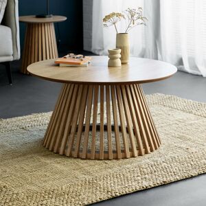 Metro Dejania 80Cm Round Coffee Table Natural Wood 40cm H X 80cm W X 80cm D Metro Dejania 80Cm Round Coffee Table Natural Wood 40cm H X 80cm W X 80cm D