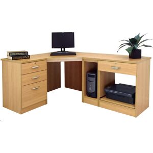 Zipcode Design Brie L-Shape Computer Desk Classic Oak 72cm H X 184cm W X 141.9cm D Zipcode Design Brie L-Shape Computer Desk Classic Oak 72cm H X 184cm W X 141.9cm D