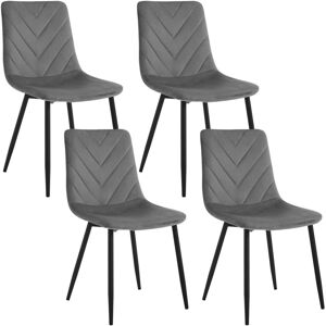 George Oliver 43.5cm H Velvet Upholstered Side Chair Dark Grey 81cm H X 42cm W X 43.5cm D George Oliver 43.5cm H Velvet Upholstered Side Chair Dark Grey 81cm H X 42cm W X 43.5cm D