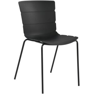 George Oliver Pair of Aspen Bali kitchen chairs, light Grey plastic seat with lt grey legs (pair) Black 81cm H X 47cm W X 50.5cm D George Oliver Pair of Aspen Bali kitchen chairs, light Grey plastic seat with lt grey legs (pair) Black 81cm H X 47cm W X 50.5cm D