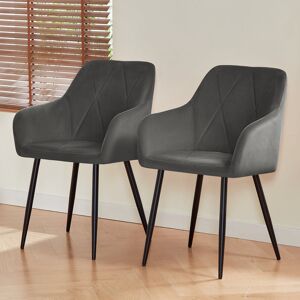 Canora Grey Anquetta Upholstered Velvet Arm Dining Chair Grey 83cm H X 55cm W X 57.5cm D Canora Grey Anquetta Upholstered Velvet Arm Dining Chair Grey 83cm H X 55cm W X 57.5cm D