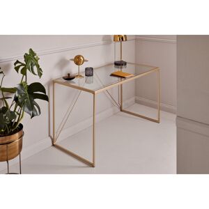 Fairmont Park Shartlesville Desk Gold/Clearglass 73cm H X 120cm W X 60cm D Fairmont Park Shartlesville Desk Gold/Clearglass 73cm H X 120cm W X 60cm D