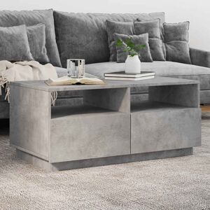 Metro Lane Coffee Table With LED Lights 90X49x40 Cm Concrete Grey 40cm H X 90cm W X 49cm D Metro Lane Coffee Table With LED Lights 90X49x40 Cm Concrete Grey 40cm H X 90cm W X 49cm D