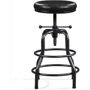 Yaheetech Upholstered Counter Stool with Metal Frame Black 44cm W X 44cm D Yaheetech Upholstered Counter Stool with Metal Frame Black 44cm W X 44cm D
