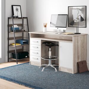 Zipcode Design Canonero Writing Desk Sand Oak/White 75.8cm H X 126cm W X 55cm D Zipcode Design Canonero Writing Desk Sand Oak/White 75.8cm H X 126cm W X 55cm D