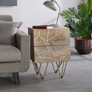 World Menagerie Rosenkranz Side Table with Storage Light Natural 60cm H X 45cm W X 40cm D World Menagerie Rosenkranz Side Table with Storage Light Natural 60cm H X 45cm W X 40cm D