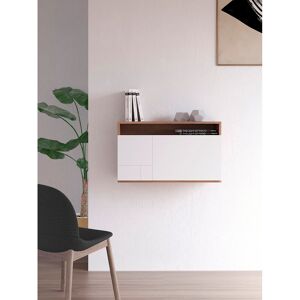 Latitude Run Fryman Floating Desk White/Walnut 75cm W X 30cm D Latitude Run Fryman Floating Desk White/Walnut 75cm W X 30cm D