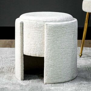 17 Stories 40cm Chenille Round Dressing Table Stool for Bedroom Furniture, Living Room Accent Stool, Foot Stool Ivory 40cm H X 40cm W X 40cm D 17 Stories 40cm Chenille Round Dressing Table Stool for Bedroom Furniture, Living Room Accent Stool, Foot Stool Ivory 40cm H X 40cm W X 40cm D