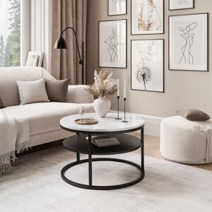 17 Stories Pater Coffee Table High-gloss white/Black 42cm H X 60cm W X 60cm D 17 Stories Pater Coffee Table High-gloss white/Black 42cm H X 60cm W X 60cm D