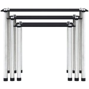Metro Letona 3 Piece Nest of Tables Black 37cm H X 45.5cm W X 29.5cm D Metro Letona 3 Piece Nest of Tables Black 37cm H X 45.5cm W X 29.5cm D