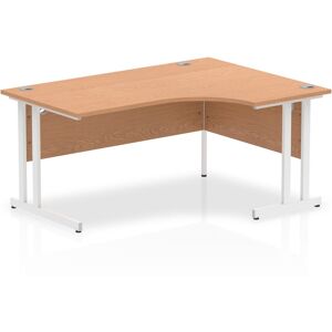 Inbox Zero Impulse 160 Cm W L-Shape Computer Desk Oak/White 73cm H X 160cm W X 120cm D Inbox Zero Impulse 160 Cm W L-Shape Computer Desk Oak/White 73cm H X 160cm W X 120cm D
