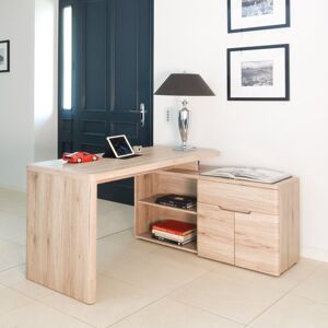 Latitude Run Hollice L-Shape Desk Sanremo Oak 77cm H X 140cm W X 117.5cm D Latitude Run Hollice L-Shape Desk Sanremo Oak 77cm H X 140cm W X 117.5cm D