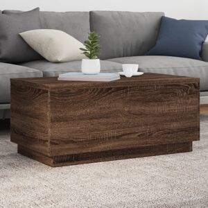 Metro Lane Coffee Table With LED Lights 90X50x40 Cm Brown Oak 40cm H X 90cm W X 50cm D Metro Lane Coffee Table With LED Lights 90X50x40 Cm Brown Oak 40cm H X 90cm W X 50cm D
