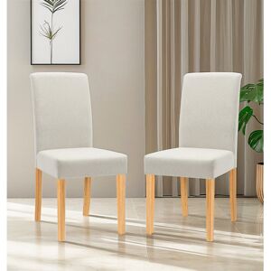 Lark Manor Upholstered Dining Chair With Oak Legs Beige 98cm H Lark Manor Upholstered Dining Chair With Oak Legs Beige 98cm H